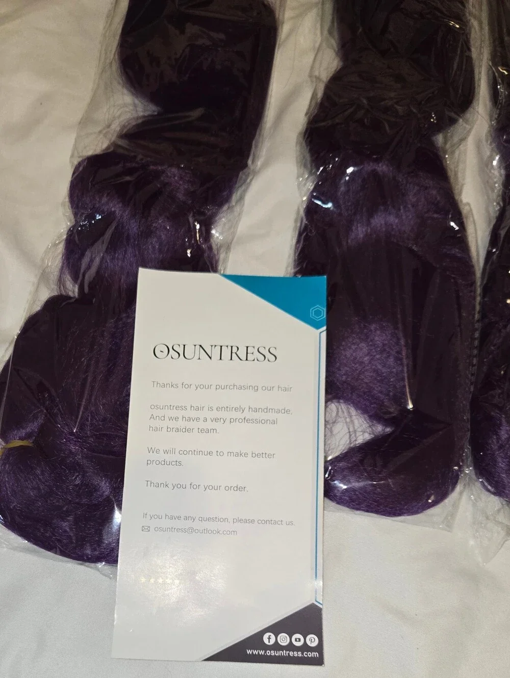 Deep Wave Synthetic Hair Extensions - Dark Purple